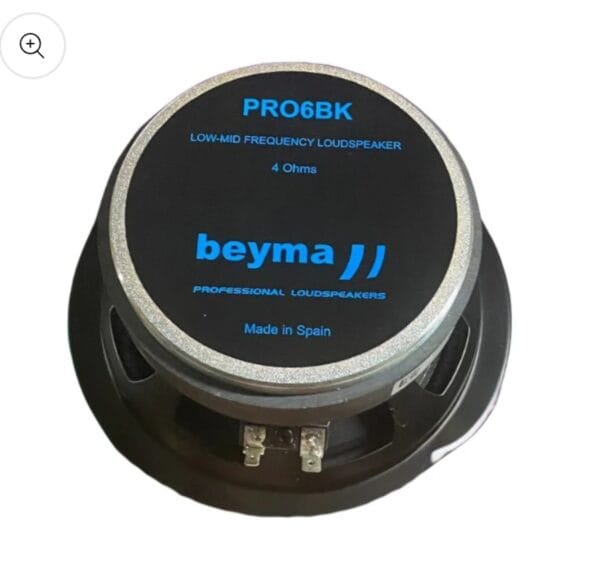a professional 6-inch car audio speaker in a sleek black finish. Designed for high-fidelity performance in automotive systems, it features a robust, precision-engineered cone for clear mids and punchy bass.