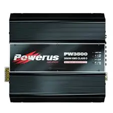 The Powerus PW3500 is a high-power amplifier designed for professional audio and car sound applications, delivering robust performance and reliability. It offers 3500W of power, efficient cooling, and durable construction, making it ideal for demanding sound systems.