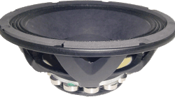 THE BEYMA 10M/ND-4 10" MIDRANGE SPEAKER HANDLES 250 WATTS AES & 500 WATTS PROGRAM POWER HANDLING FEATURES A LIGHTWEIGHT CONE MASS OF 33 GRAMS FOR A FAST MOVING CLEAN DETAILED MIDRANGE HIGH EFFICIENCY OF 101DB SPL WITH A FREQUENCY RANGE FROM 100HZ TO 8KHZ COIL INDUCTANCE OF .5MH FOR AN EXTENDED FLAT UPPER MIDRANGE LIGHTWEIGHT NEODYMIUM MAGNET WEIGHS ONLY 6.5 LBS. HIGHLY RECOMMENDED FOR HIGH QUALITY MIDRANGE SPEAKER APPLICATIONS AVAILABLE IN 4 OHMS ONLY