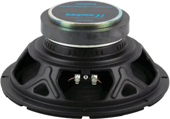 THE NEW BEYMA 10CMV2 10" MID-BASS SPEAKER THAT HANDLES 250 WATTS AES & 500 WATTS PROGRAM POWER HANDLING LOUD MIDS WITH TIGHT BASS, HIGH 6.5MM XMAX & 30MM PEAK TO PEAK XMAX DAMAGE TREATED DOUBLE ROLL CLOTH SURROUND & PAPER CONE DESIGNED TO WORK IN SMALL PORTED SPEAKER CABINETS FOR BASS GUITAR, PA SYSTEMS, ETC. AVAILABLE IN 8 OHMS