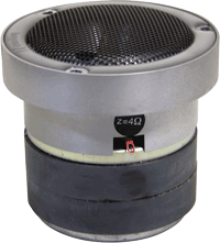 The Beyma AST09 is a 3.5-inch car tweeter designed for high-frequency sound reproduction. It operates at 4 ohms impedance with an RMS power rating of 35W and a peak power handling of 150W. The tweeter delivers high sensitivity at 107 dB, ensuring clear and loud sound output. Its frequency response ranges from 2500 Hz to 22 kHz, making it well-suited for crisp highs in audio systems. Additionally, the AST09 features a non-enclosed design with venting to prevent overheating and enhance performance​